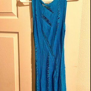 Blue Crochet Maxi Dress
